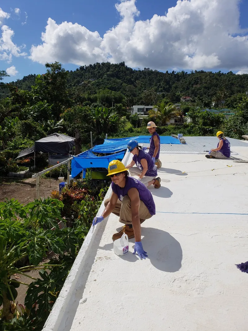Color Love Painting team volunteering and painting in Puerto Rico
